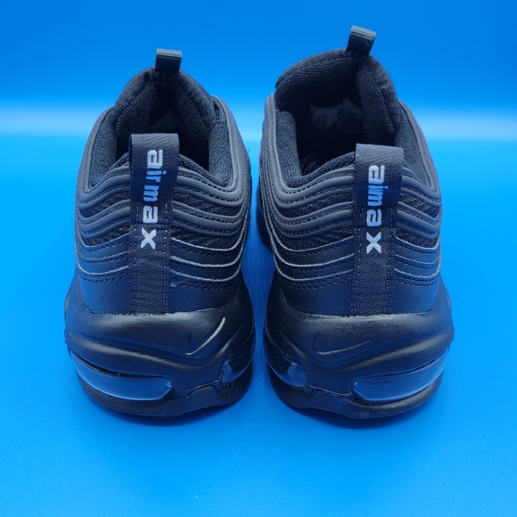 Nike Air Max 97 GS Triple Black Running Shoes Size 5.5Y Women's Size 7 Sneakers - Picture 4 of 8